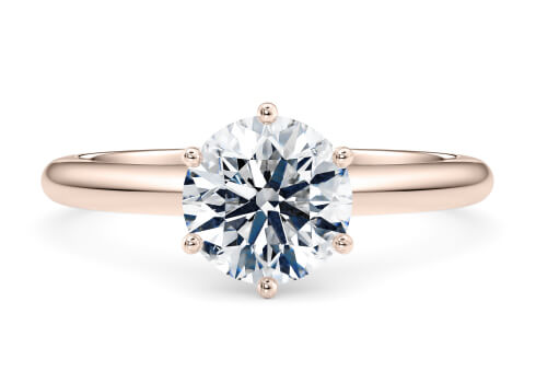 Allure in Rose Gold set with a Round cut diamond.