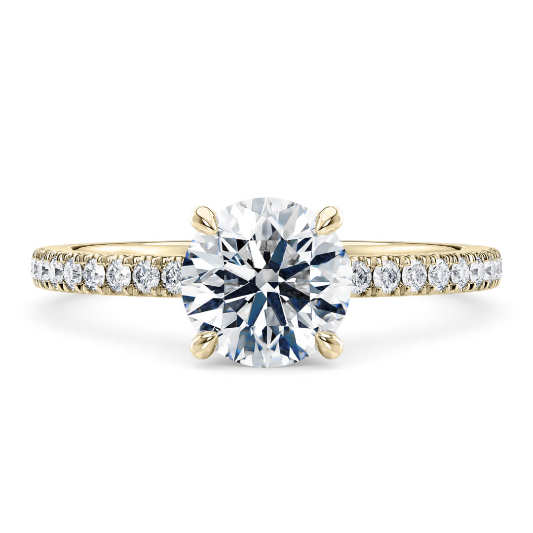 Engagement Ring in Yellow Gold (9k) with Round 1.53ct K SI1 diamond