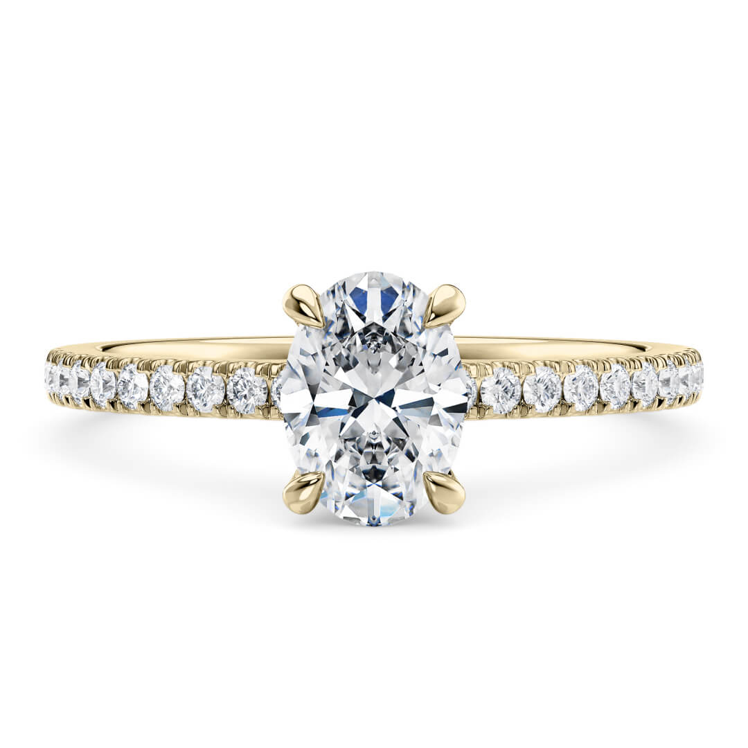 Engagement Ring in Yellow Gold (9k) with Oval 1.50ct K SI1 diamond