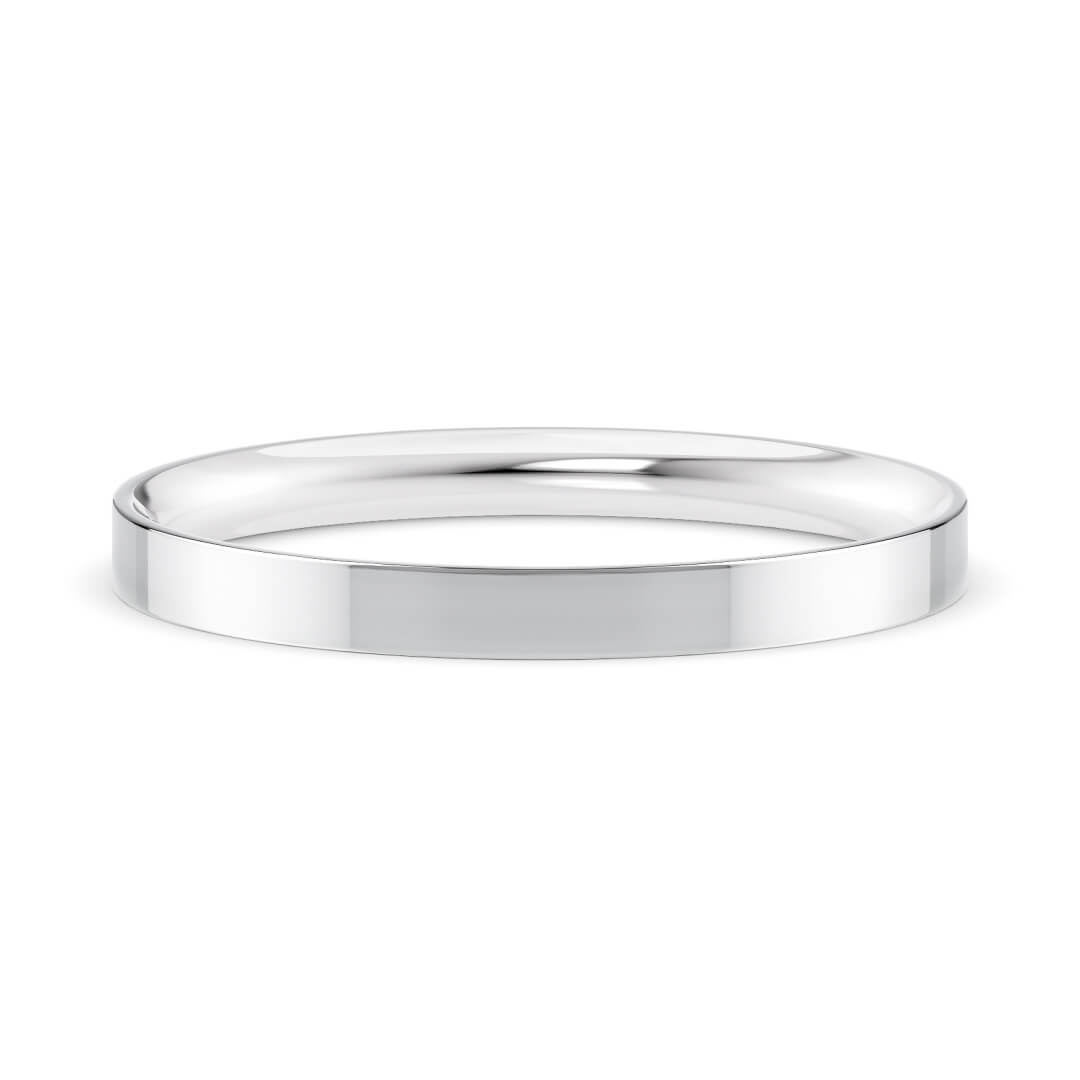 Wedding Ring in White Gold (9k) with a Light profile and 2mm width