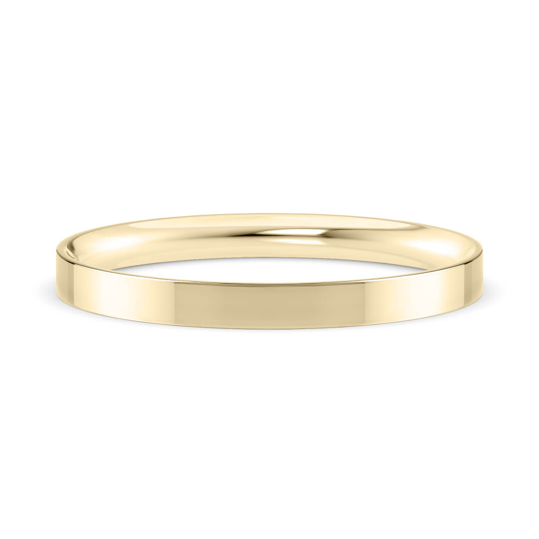 Wedding Ring in Yellow Gold (9k) with a Light profile and 2mm width