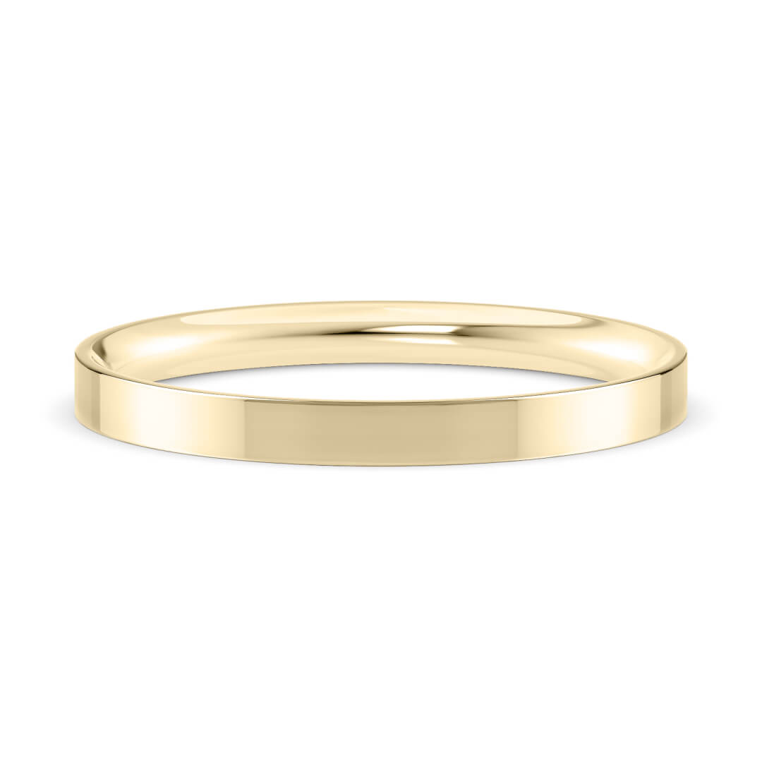 Wedding Ring in Yellow Gold (18k) with a Classic profile and 2mm width