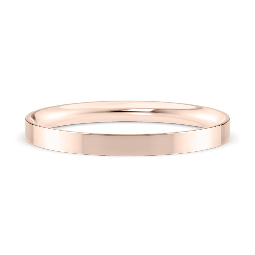 Wedding Ring in Rose Gold (18k) with a Classic profile and 2mm width