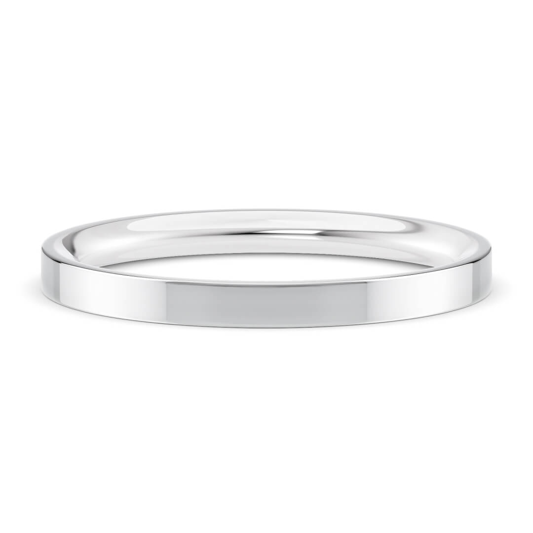 Wedding Ring in White Gold (9k) with a Extra Heavy profile and 2mm width