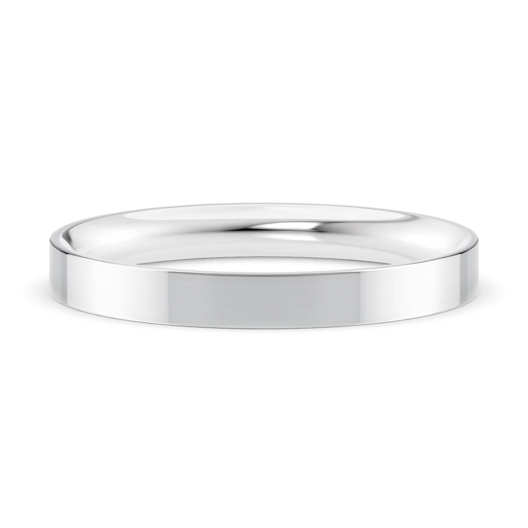 Wedding Ring in Palladium (500) with a Classic profile and 2.5mm width