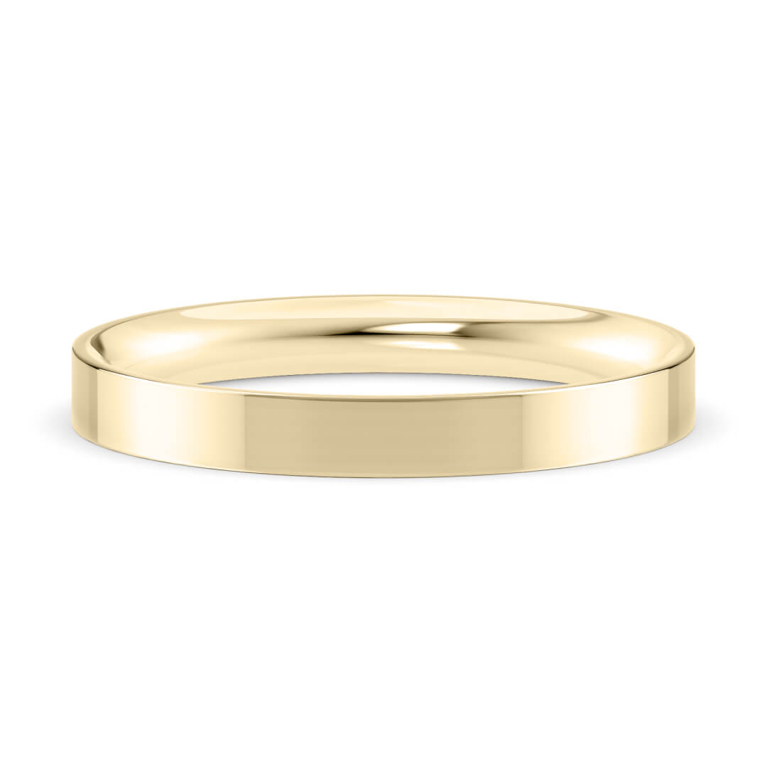 Wedding Ring in Yellow Gold (9k) with a Classic profile and 2.5mm width