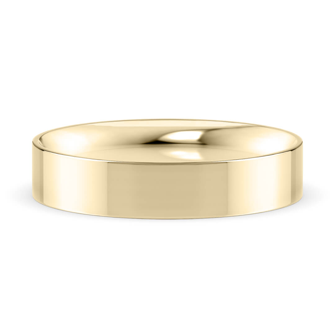 Wedding Ring in Yellow Gold (18k) with a Light profile and 4mm width