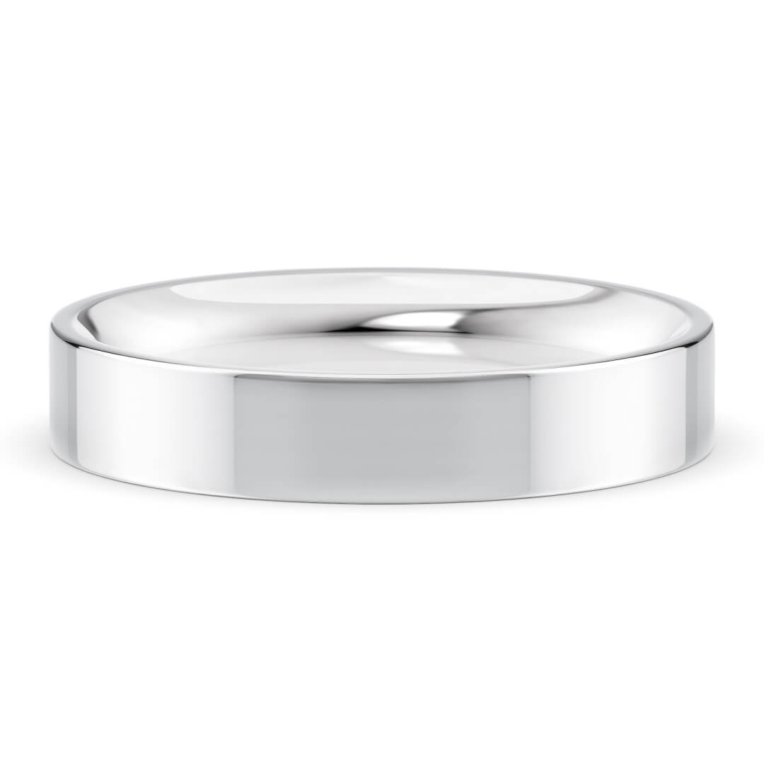 Wedding Ring in White Gold (18k) with a Extra Heavy profile and 4mm width