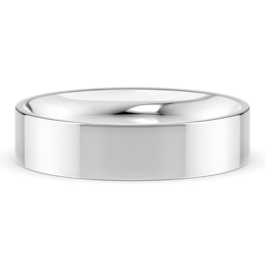 Wedding Ring in White Gold (9k) with a Extra Heavy profile and 5mm width