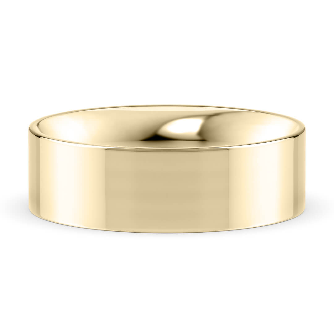 Wedding Ring in Yellow Gold (9k) with a Light profile and 6mm width