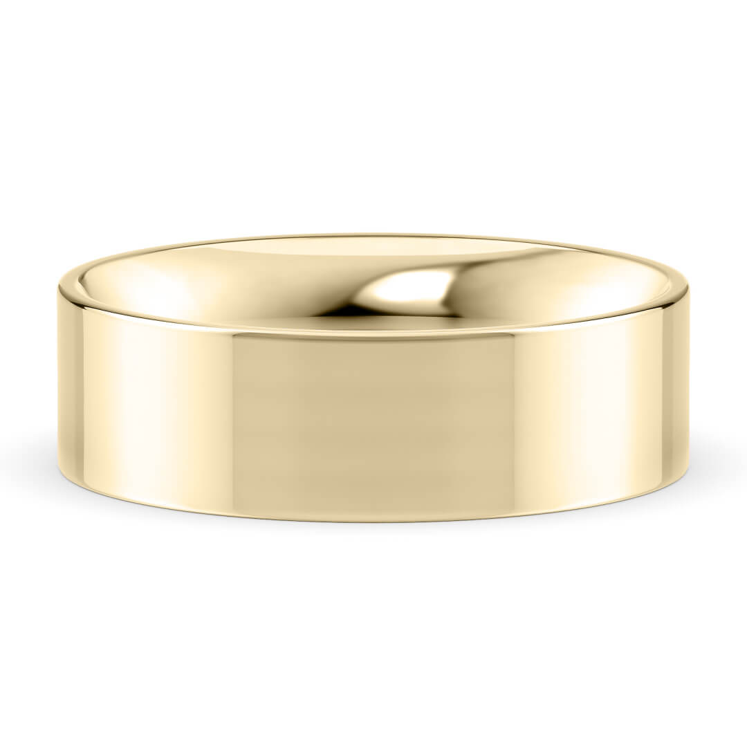 Wedding Ring in Yellow Gold (9k) with a Classic profile and 6mm width