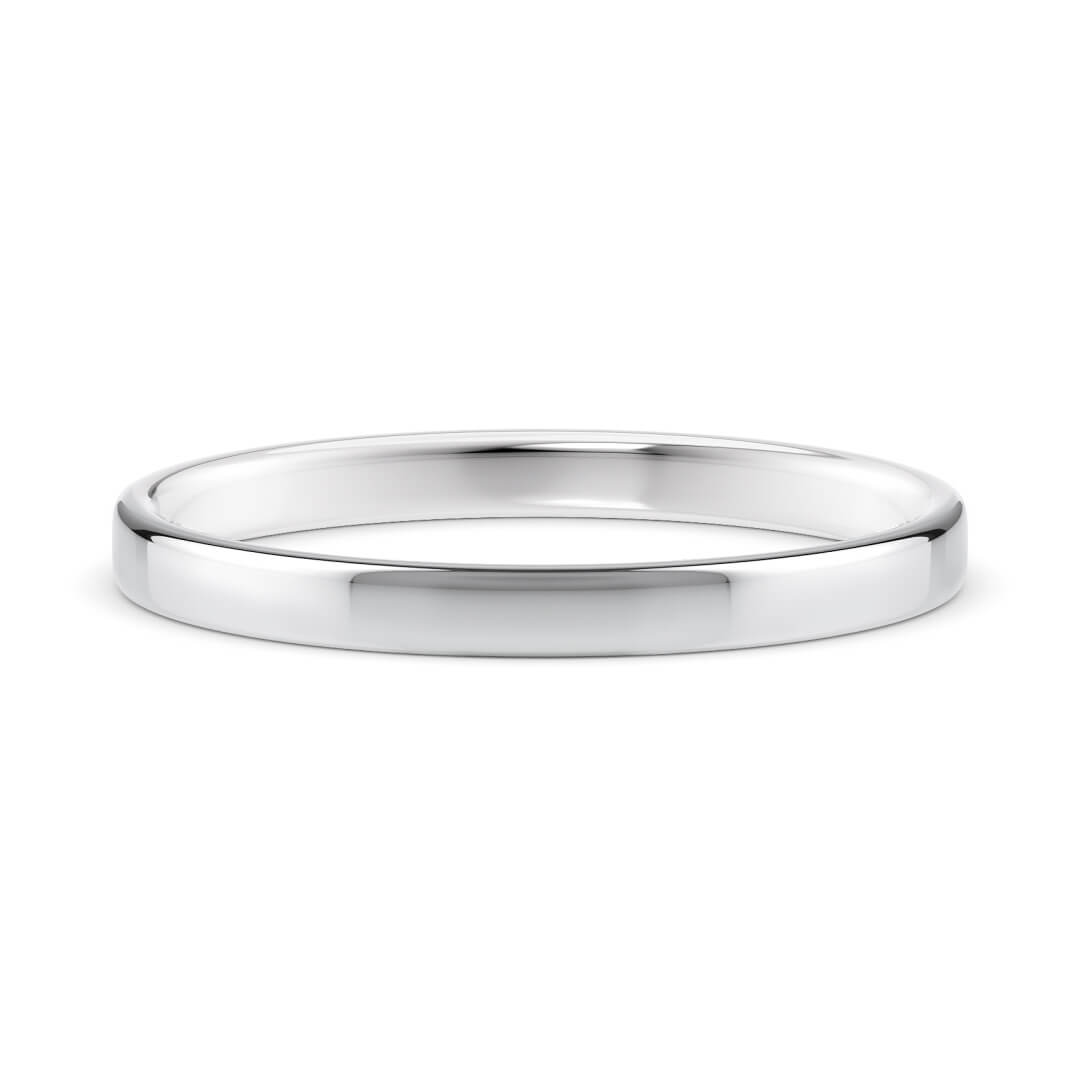 Wedding Ring in White Gold (9k) with a Light profile and 2mm width