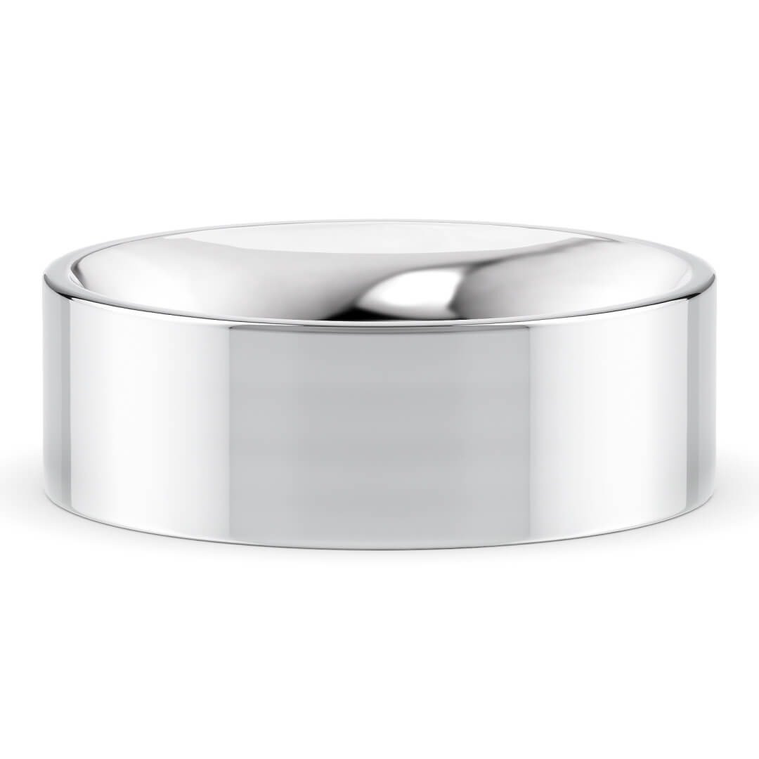 Wedding Ring in Platinum (950) with a Heavy profile and 7mm width