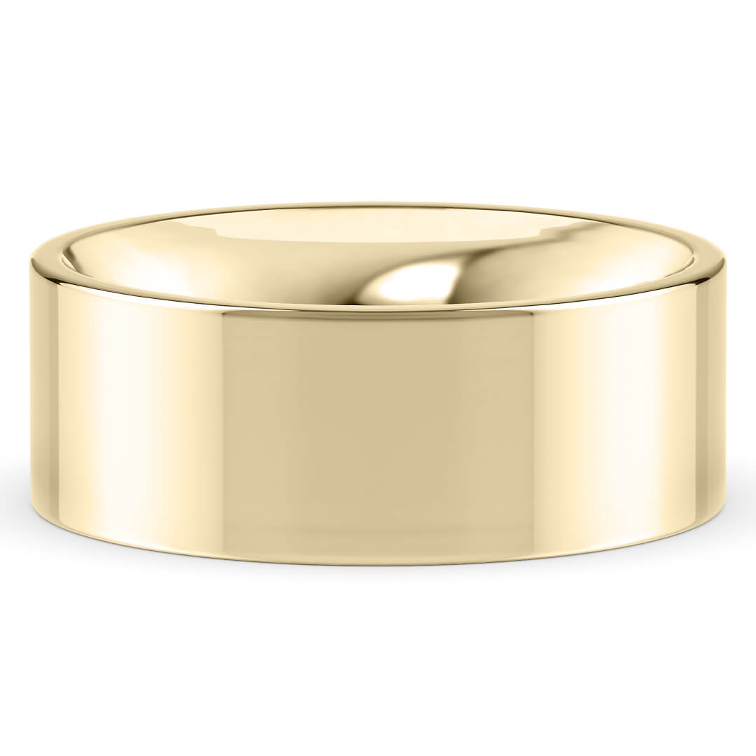 Wedding Ring in Yellow Gold (9k) with a Extra Heavy profile and 8mm width