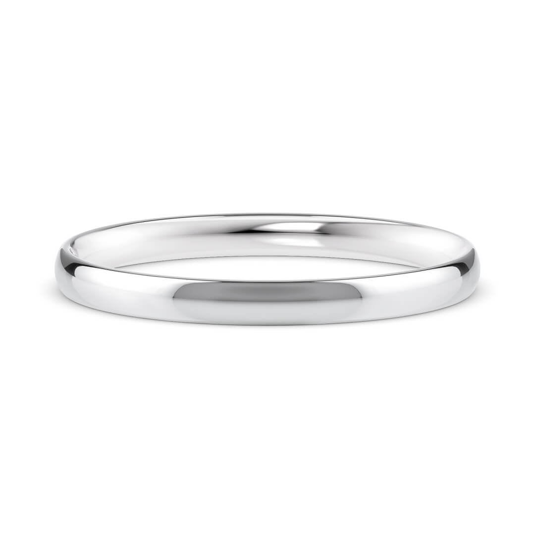 Wedding Ring in White Gold (9k) with a Light profile and 2mm width