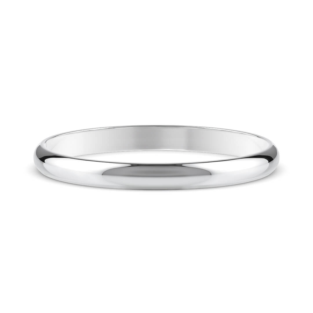 Wedding Ring in White Gold (9k) with a Light profile and 2mm width