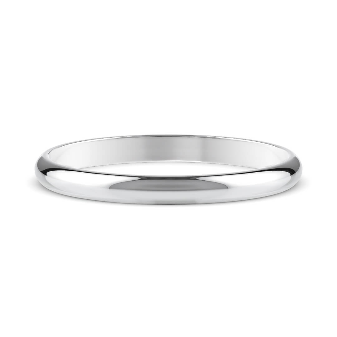 Wedding Ring in Platinum (950) with a Classic profile and 2mm width