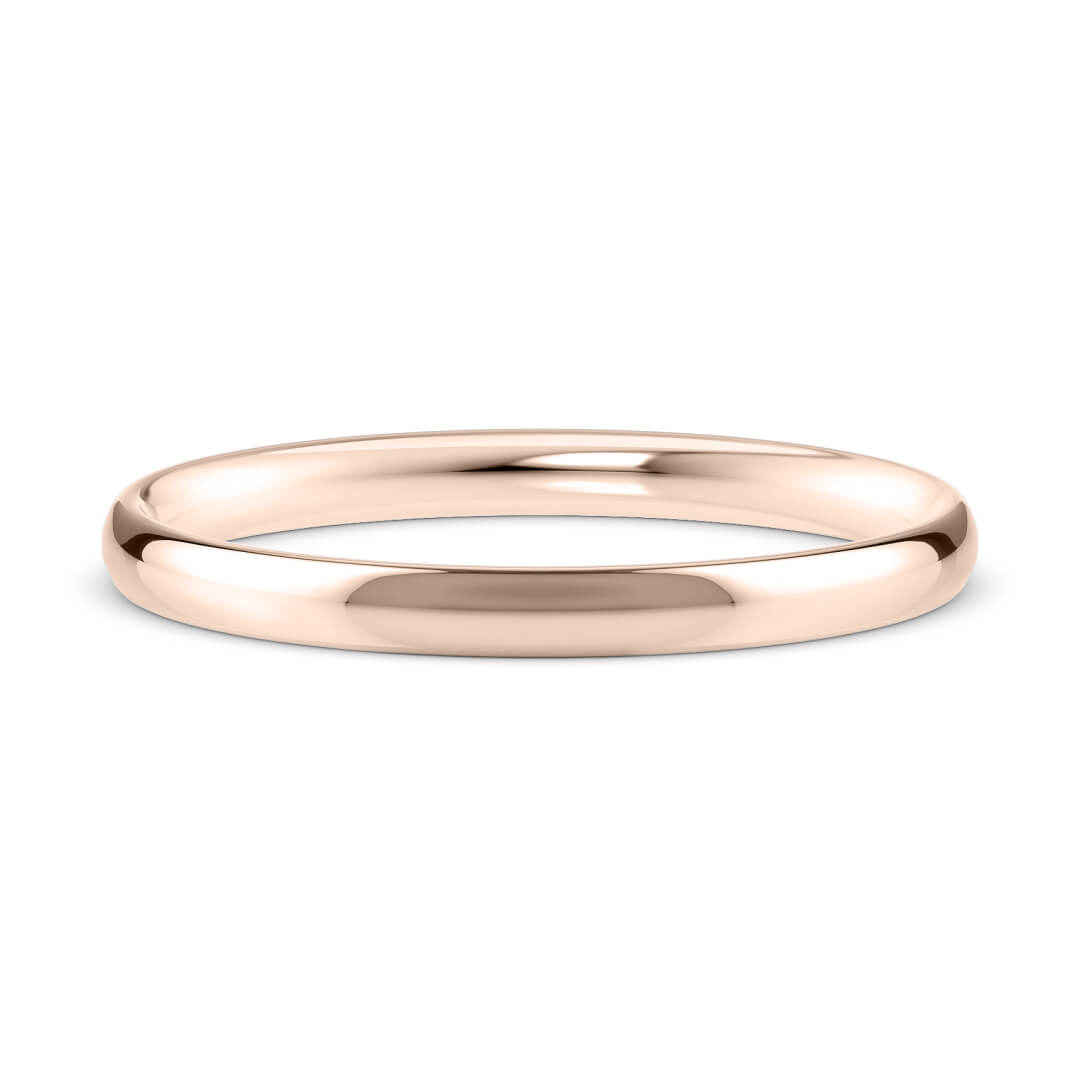 Wedding Ring in Rose Gold (18k) with a Classic profile and 2mm width