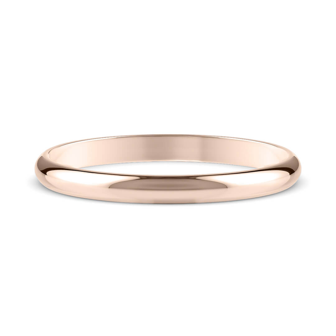 Wedding Ring in Rose Gold (18k) with a Classic profile and 2mm width