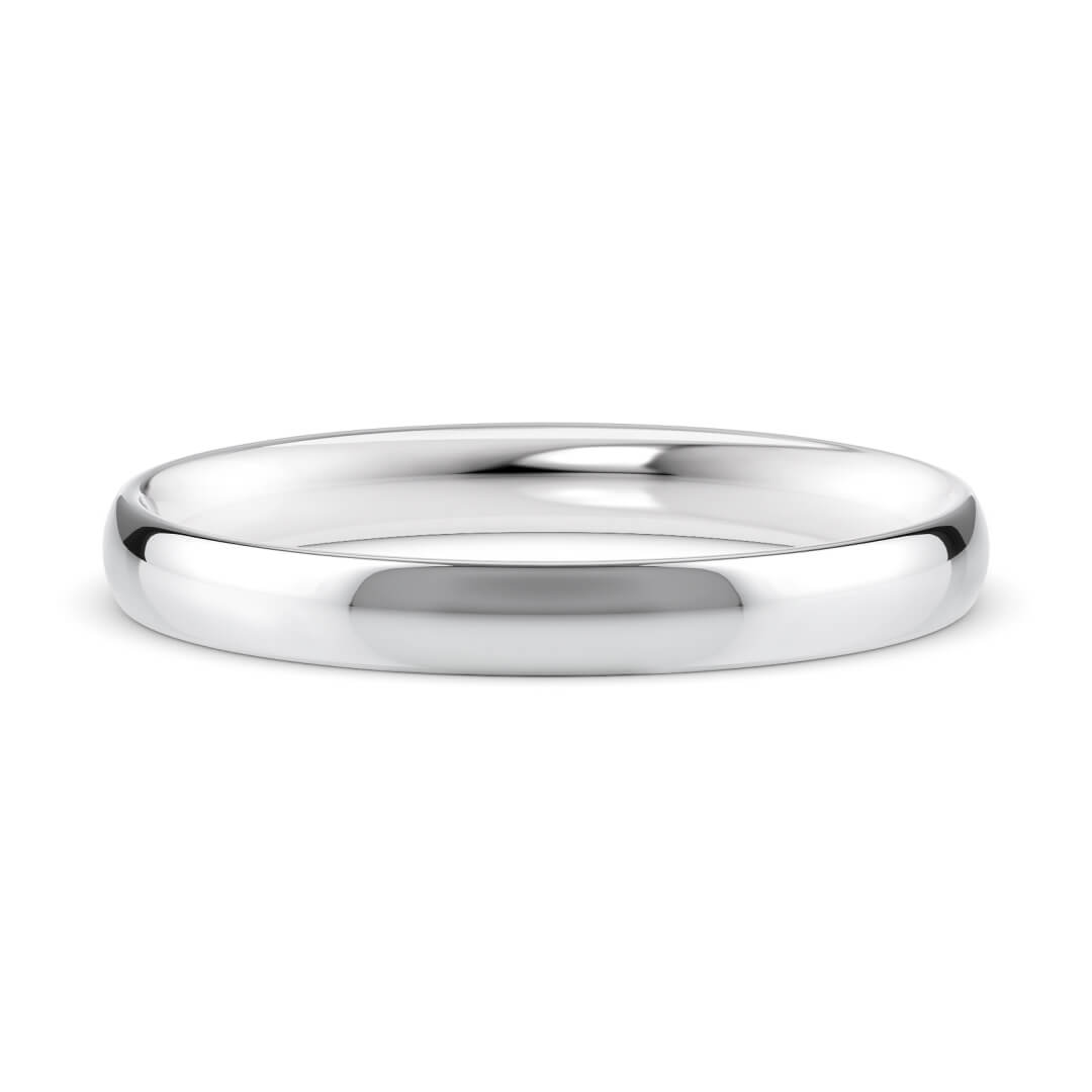 Wedding Ring in Platinum (950) with a Classic profile and 2.5mm width