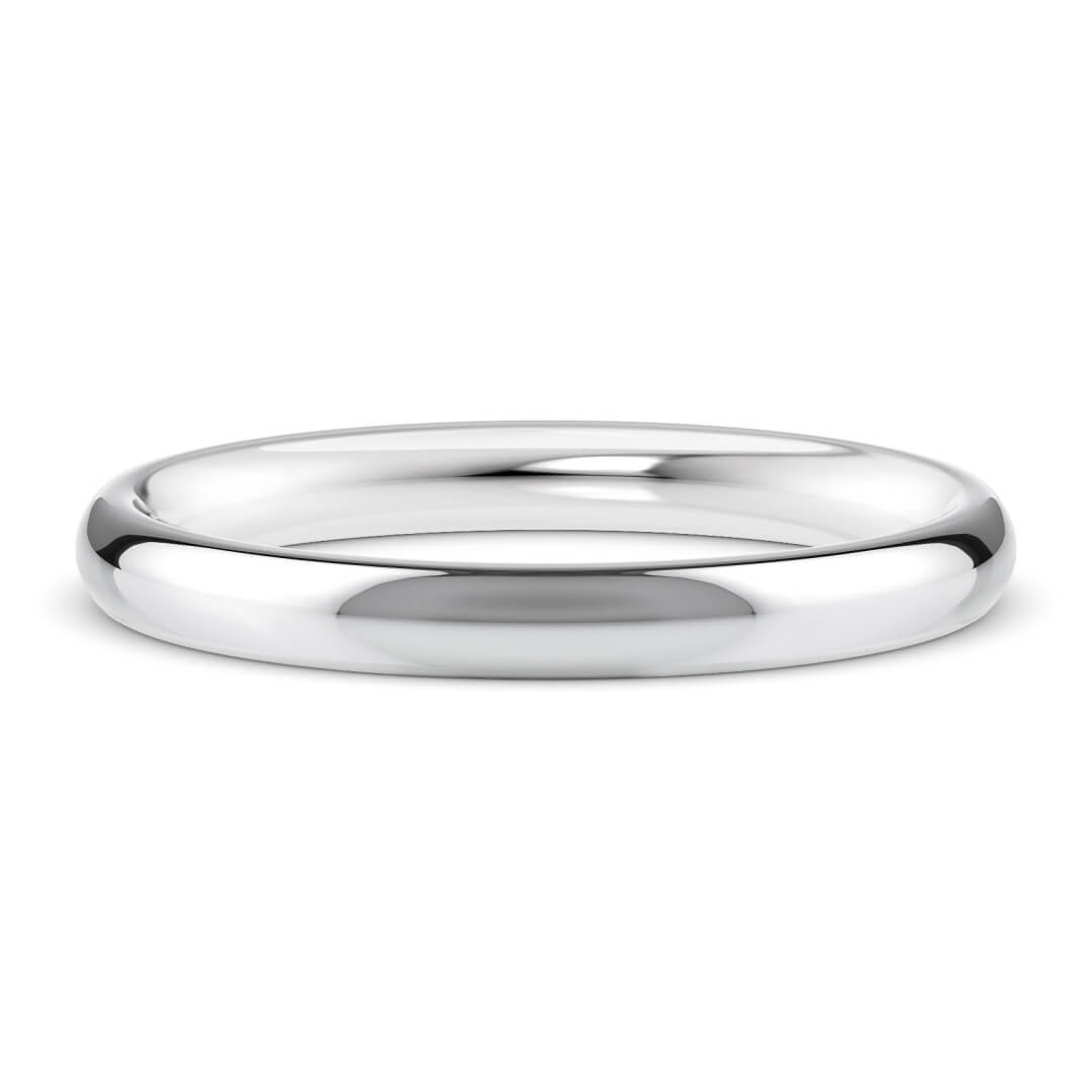 Wedding Ring in White Gold (9k) with a Extra Heavy profile and 2.5mm width