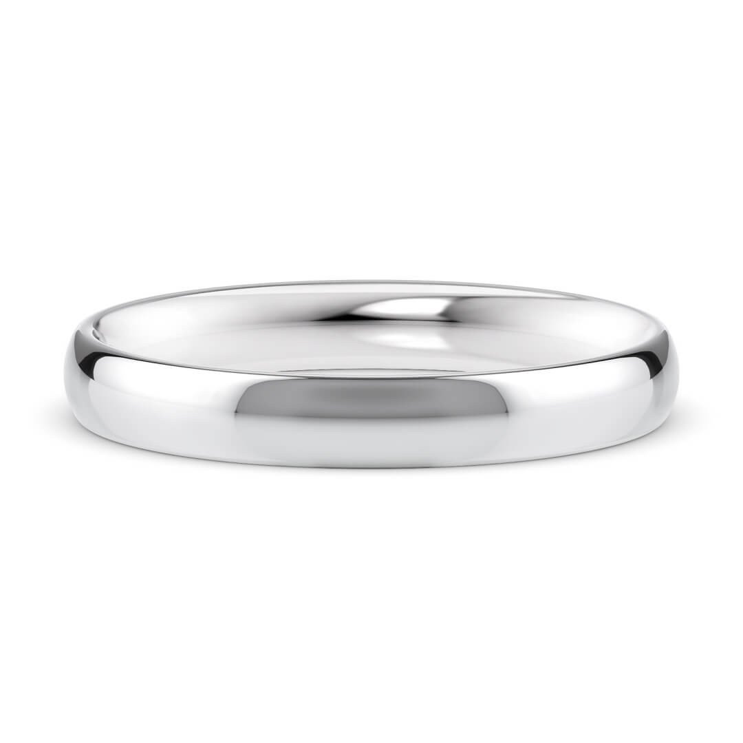 Wedding Ring in Palladium (500) with a Classic profile and 3mm width