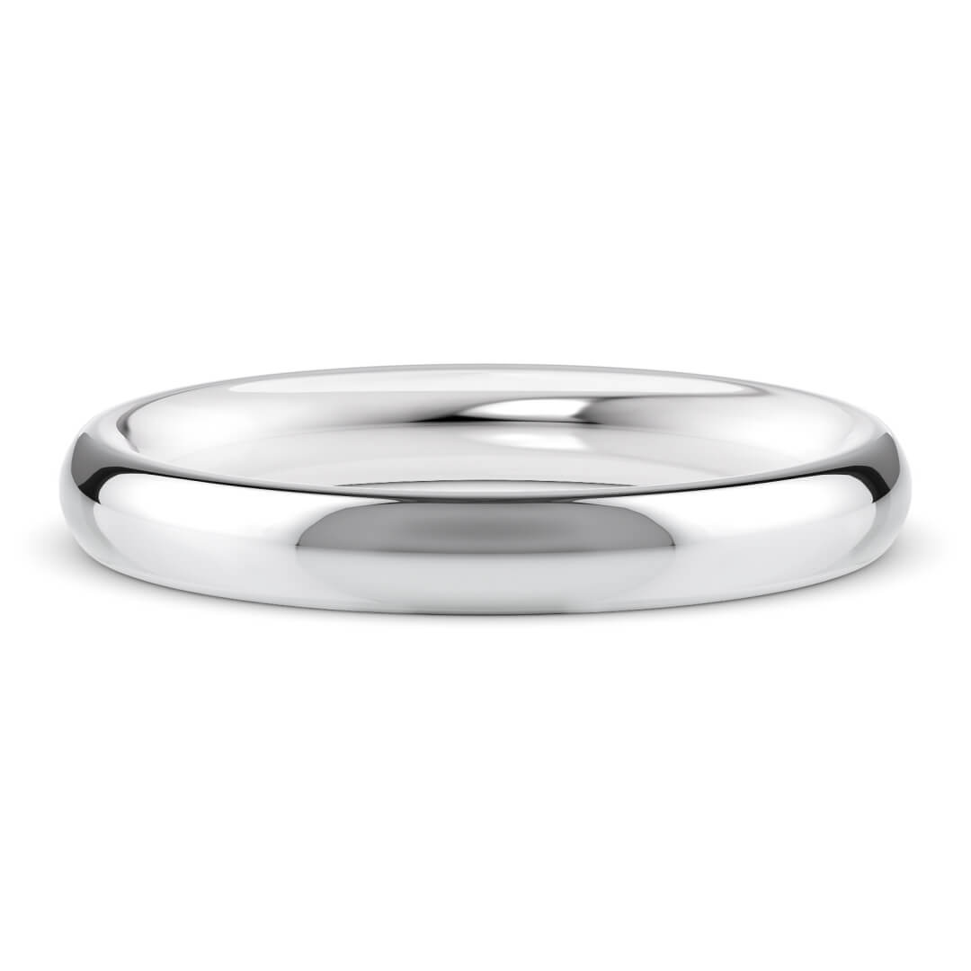 Wedding Ring in Platinum (950) with a Extra Heavy profile and 3mm width