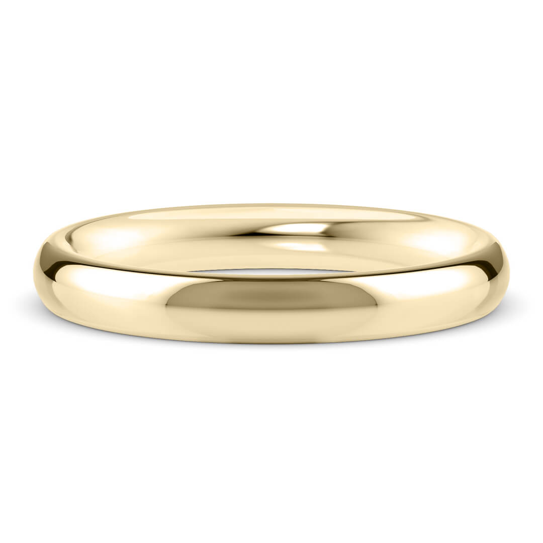 Wedding Ring in Yellow Gold (9k) with a Extra Heavy profile and 3mm width