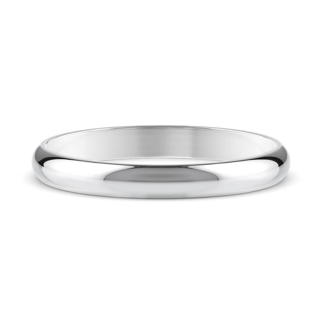 Wedding Ring in Platinum (950) with a Classic profile and 2.5mm width