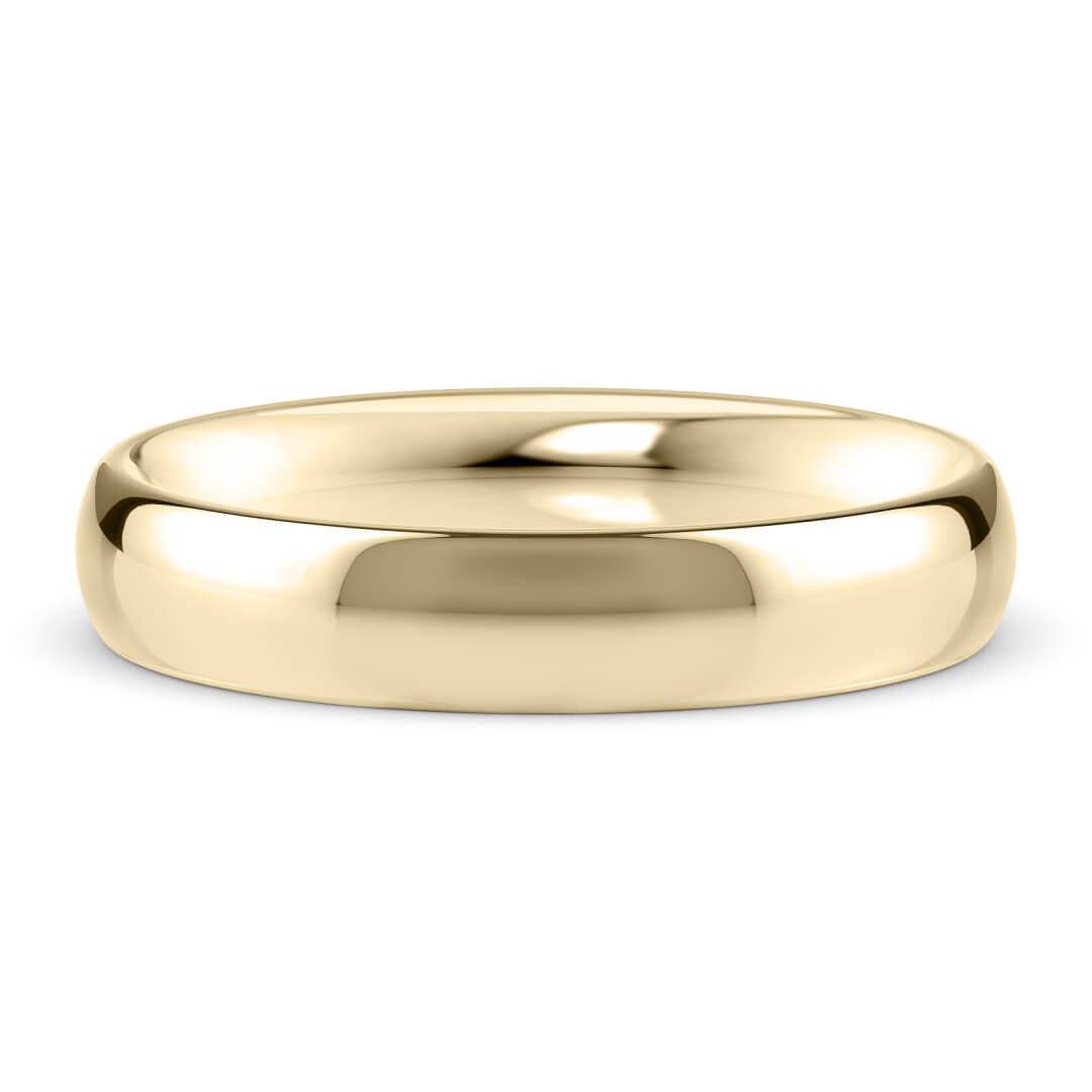 Wedding Ring in Yellow Gold (9k) with a Heavy profile and 4mm width