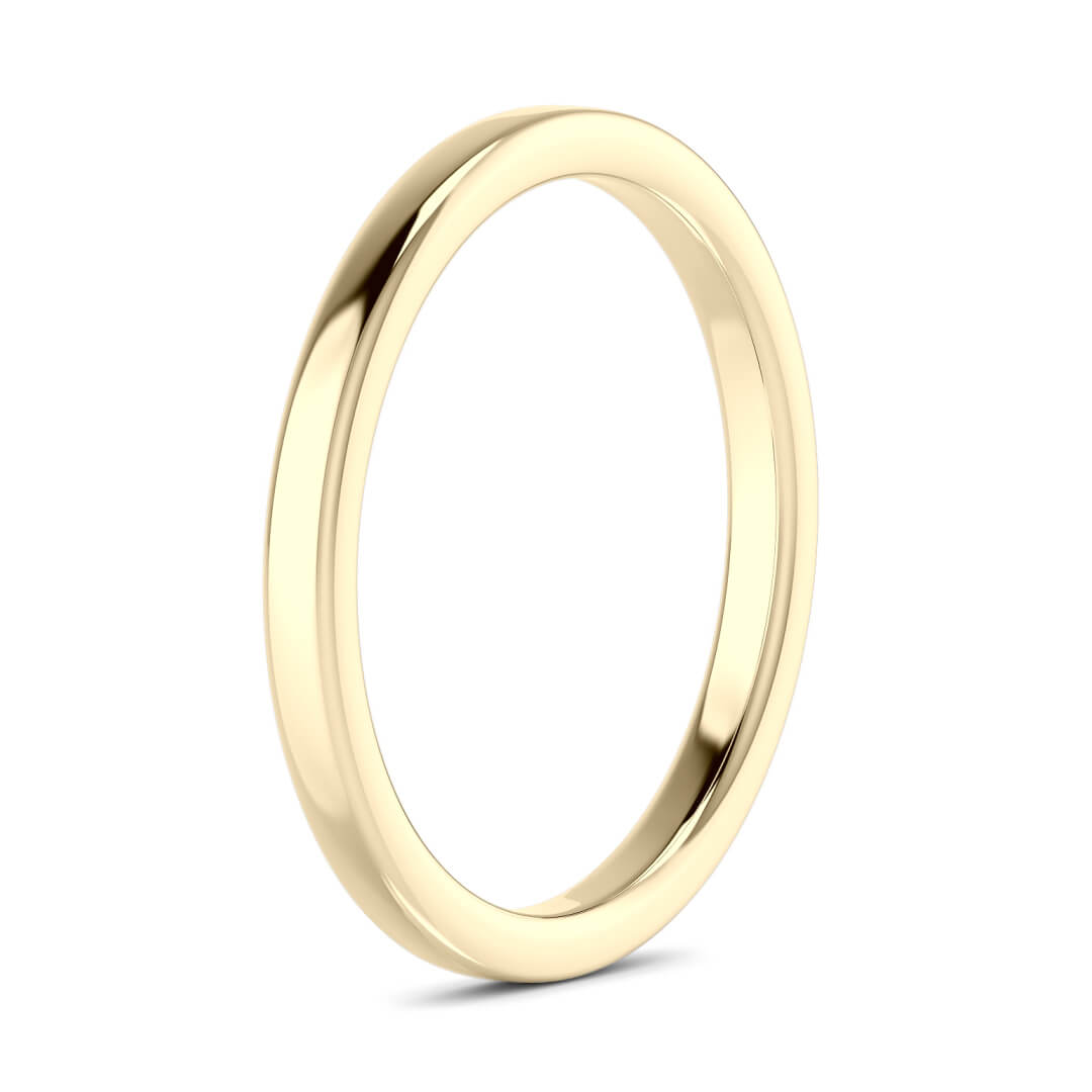 Wedding Ring in Yellow Gold (18k) with a Extra Heavy profile and 2mm width