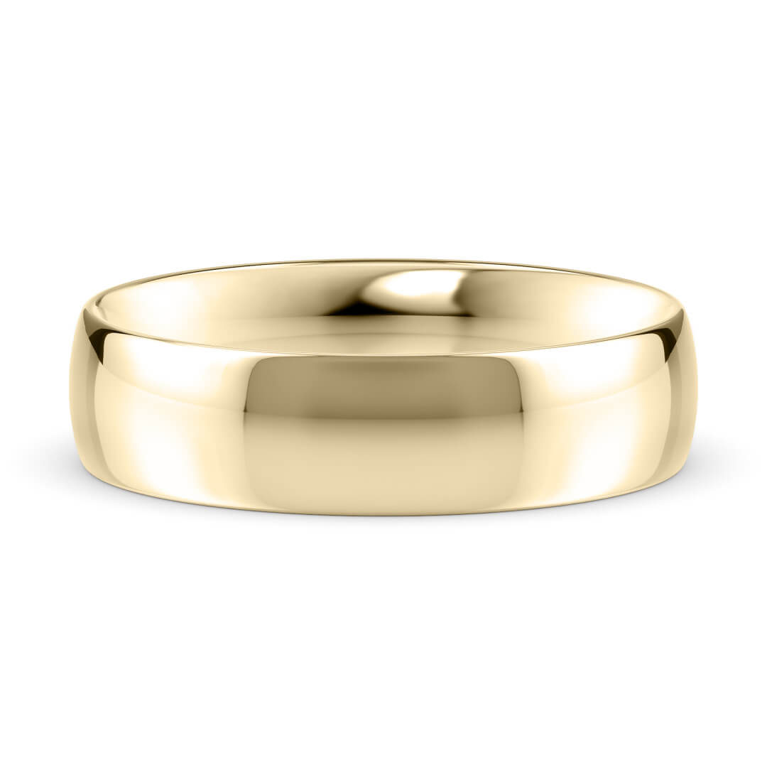 Wedding Ring in Yellow Gold (9k) with a Light profile and 5mm width