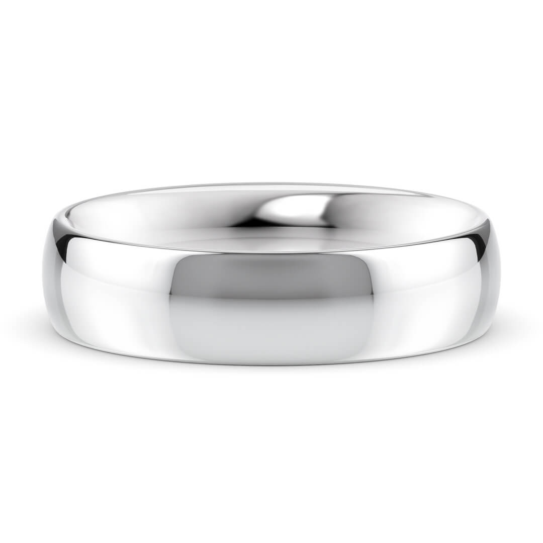 Wedding Ring in Platinum (950) with a Classic profile and 5mm width