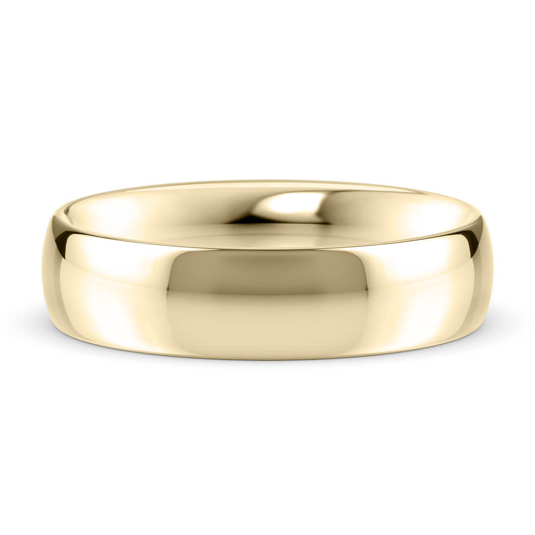 Wedding Ring in Yellow Gold (9k) with a Classic profile and 5mm width