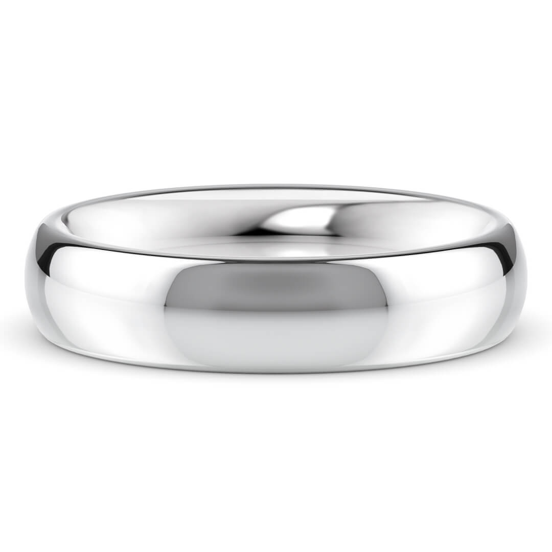 Wedding Ring in White Gold (9k) with a Extra Heavy profile and 5mm width