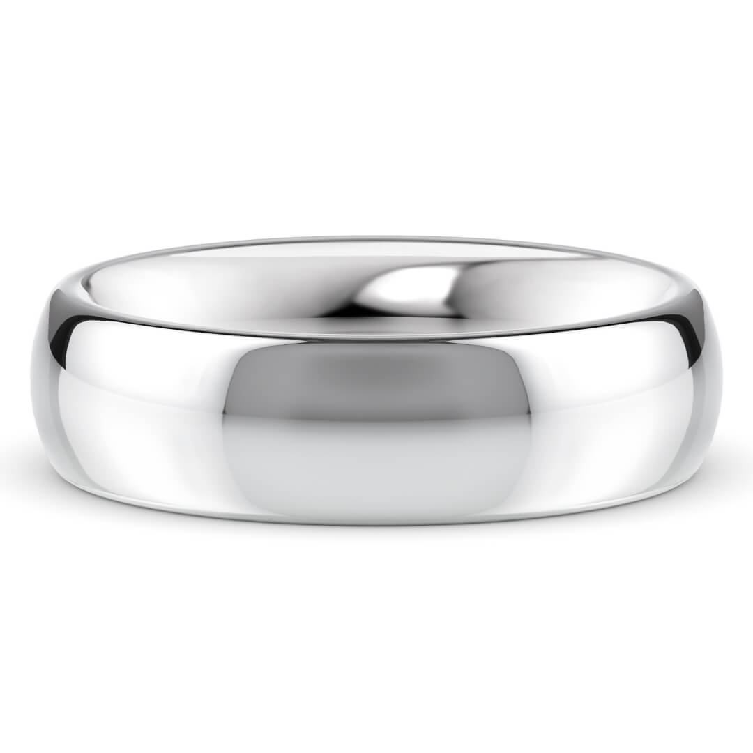 Wedding Ring in White Gold (9k) with a Extra Heavy profile and 6mm width
