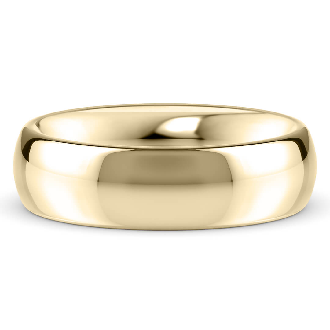 Wedding Ring in Yellow Gold (9k) with a Extra Heavy profile and 6mm width