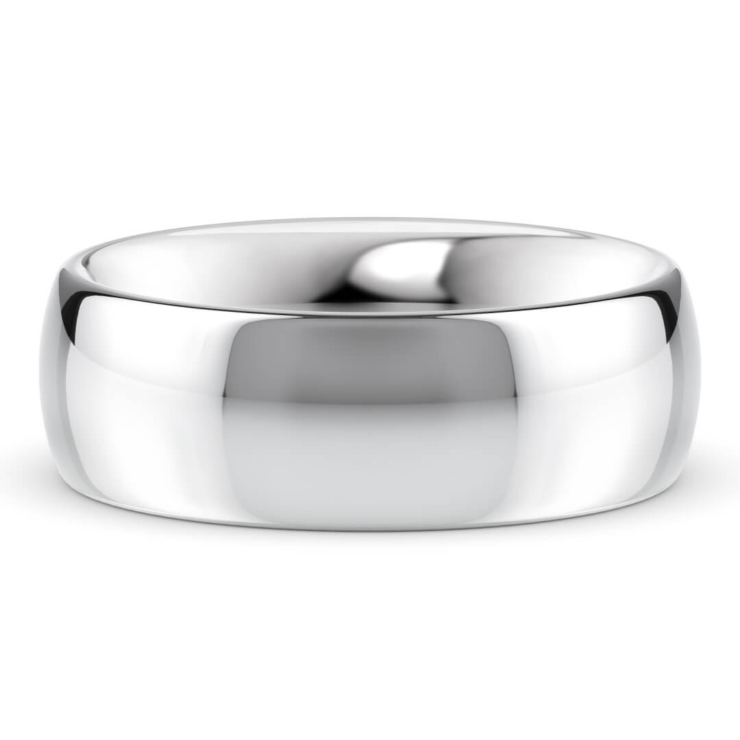 Wedding Ring in Palladium (500) with a Heavy profile and 7mm width