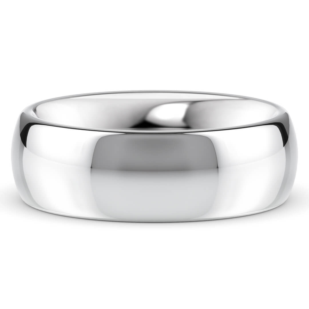 Wedding Ring in White Gold (18k) with a Extra Heavy profile and 7mm width