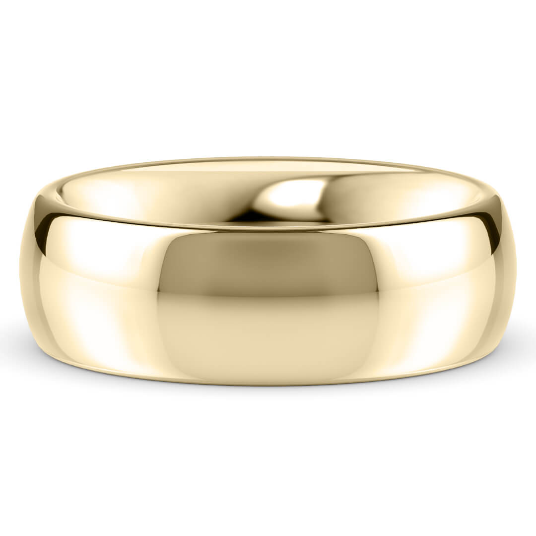 Wedding Ring in Yellow Gold (9k) with a Extra Heavy profile and 7mm width
