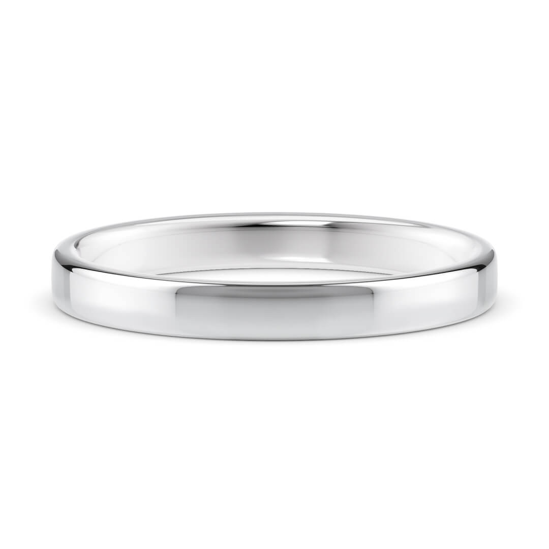Wedding Ring in Platinum (950) with a Classic profile and 2.5mm width