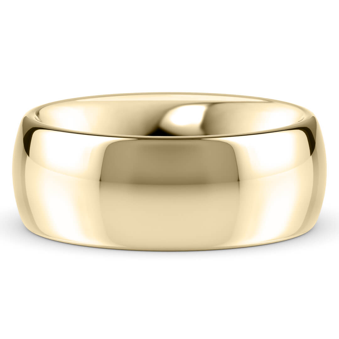 Wedding Ring in Yellow Gold (9k) with a Extra Heavy profile and 8mm width