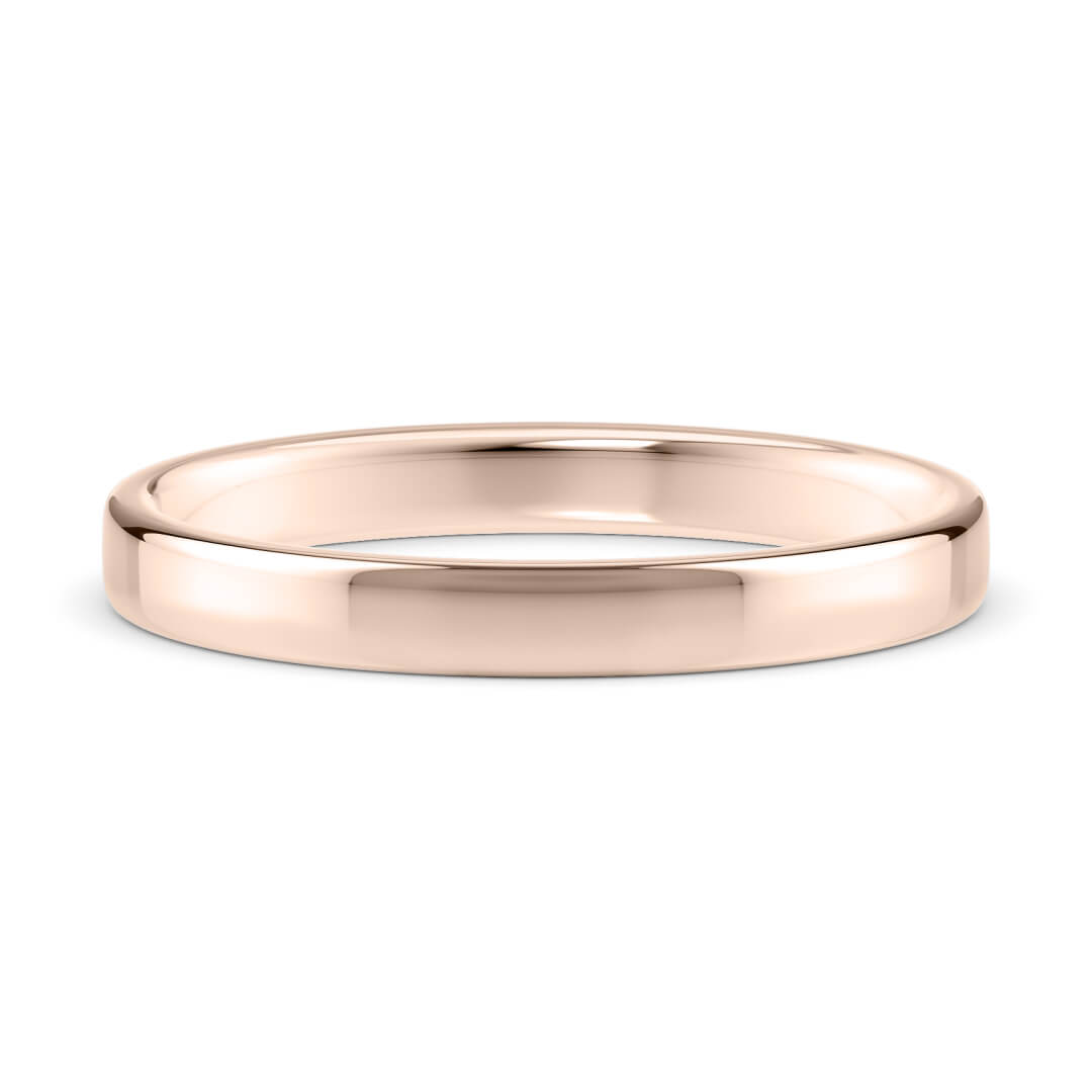 Wedding Ring in Rose Gold (18k) with a Classic profile and 2.5mm width