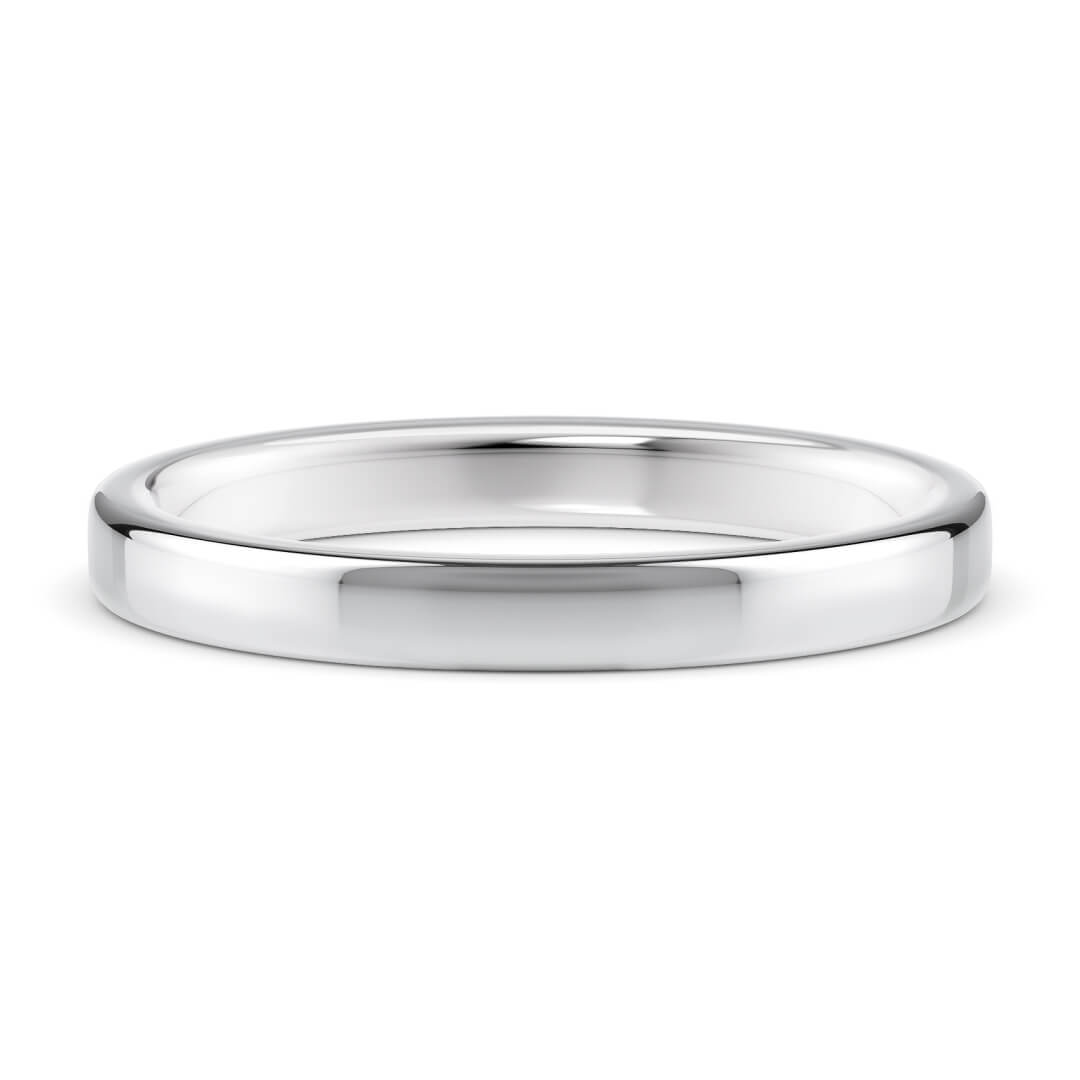 Wedding Ring in Palladium (500) with a Heavy profile and 2.5mm width