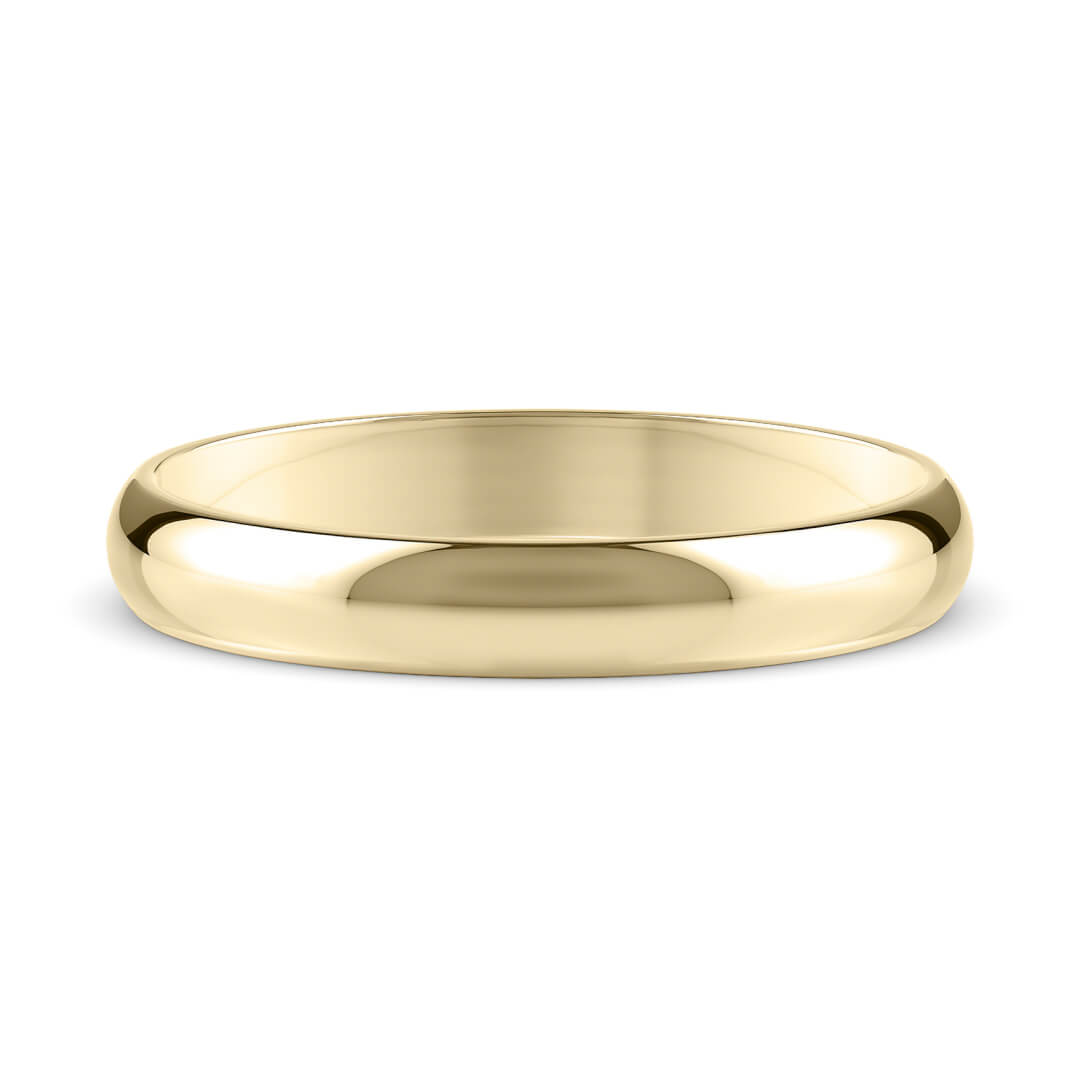 Wedding Ring in Yellow Gold (18k) with a Classic profile and 3mm width
