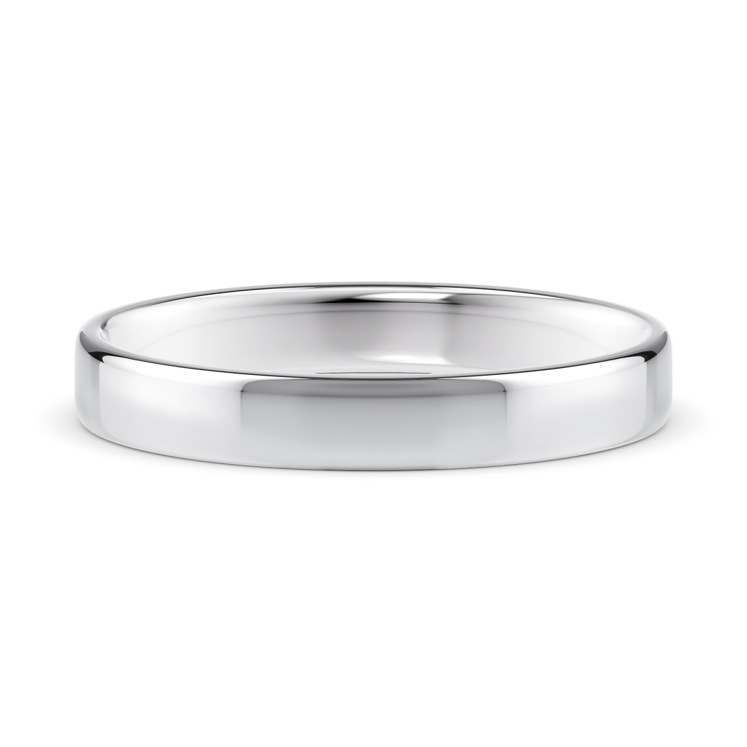 Wedding Ring in White Gold (9k) with a Light profile and 3mm width
