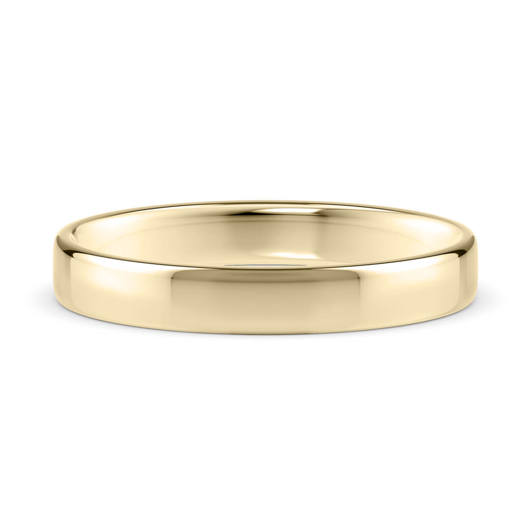 Wedding Ring in Yellow Gold (9k) with a Light profile and 3mm width