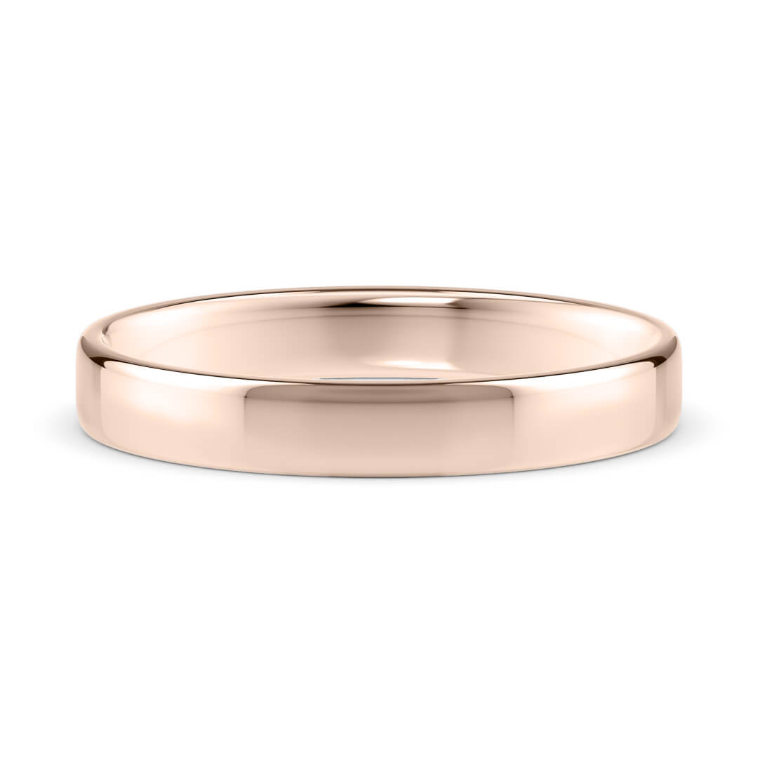 Wedding Ring in Rose Gold (18k) with a Light profile and 3mm width