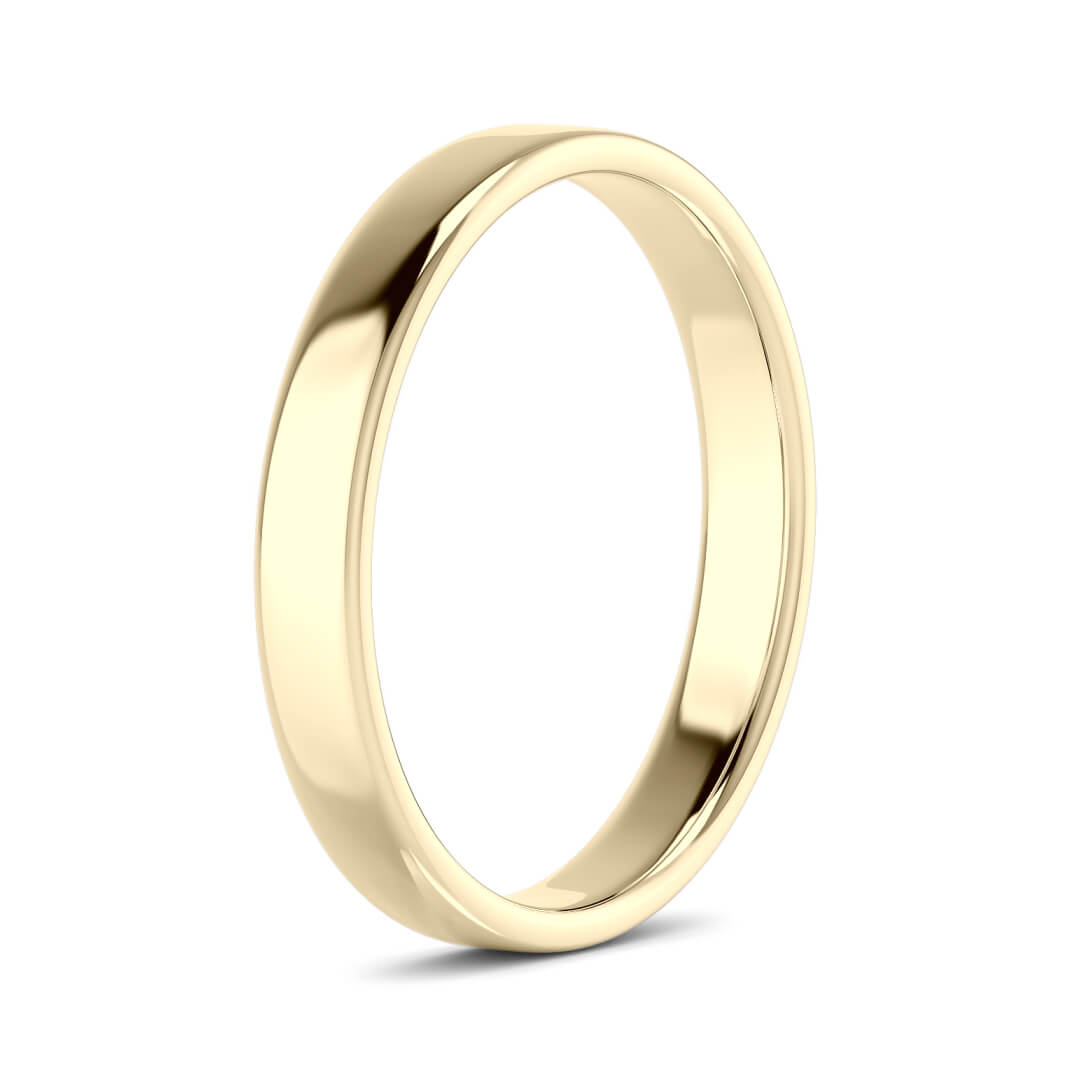 Wedding Ring in Yellow Gold (9k) with a Classic profile and 3mm width