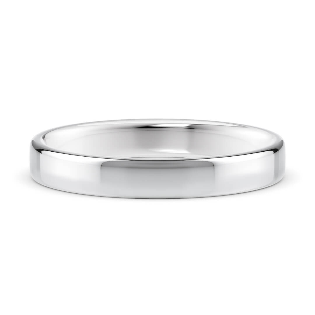 Wedding Ring in Palladium (500) with a Classic profile and 3mm width